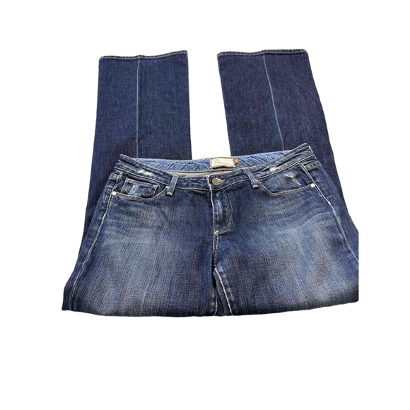 Paige Blue 5 Pocket Design Faded Wash High Rise Bootcut Jeans Size 31 - Picture 9 of 11